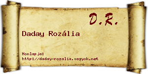 Daday Rozália névjegykártya